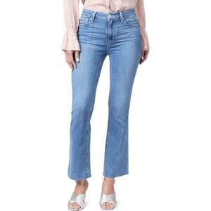 Paige Claudine Ankle Flare Jeans in Darling Siesta Hem Size 25